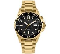 Jacques Lemans Herrenuhr Diver Hybromatic Steel Lupenglas / IP-gold (1-2170M)