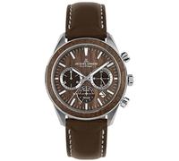 Jacques Lemans Herren Uhr silber / braun, Größe One Size, 6529209 Silber / Braun One Size