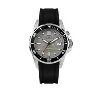 Jacques Lemans Herrenuhr Hybromatic Diver Silikonband Schwarz 1-2170B