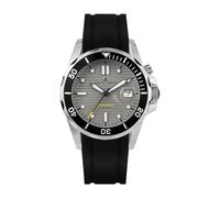 Jacques Lemans Herrenuhr Hybromatic Diver Silikonband Schwarz 1-2170B