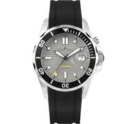 JACQUES LEMANS Herrenuhr Hybromatic Silikonband massiv Edelstahl 1-2170B