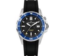 JACQUES LEMANS Herrenuhr Hybromatic Silikonband massiv Edelstahl 1-2170D
