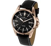 JACQUES LEMANS Herrenuhr Liverpool Automatic Lederarmband massiv Edelstahl ip-rosé 1-1869B