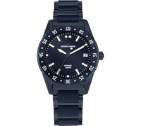 JACQUES LEMANS Herrenuhr Liverpool Massiv Edelstahl/High-Tech-Ceramic massiv Edelstahl ip-Blue 42-10E
