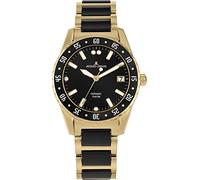 JACQUES LEMANS Herrenuhr Liverpool Massiv Edelstahl/High-Tech-Ceramic massiv Edelstahl ip-Gold 42-10G