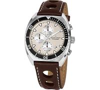 JACQUES LEMANS Herrenuhr Serie 200 Lederarmband massiv Edelstahl Chronograph 1-2041D
