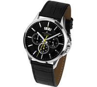 JACQUES LEMANS Herrenuhr Sydney Lederarmband massiv Edelstahl Chronograph 1-1542A
