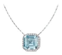 Jacques Lemans Kette 925er Silber hellblau, silber Damen