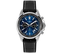 Jacques Lemans 1-2117S Herrenuhr Chronograph Liverpool Schwarz/Blau