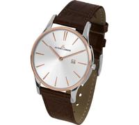 Jacques Lemans London 1-1936F Herren Uhr Edelstahl Leder Quarz 10Bar