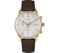 Chronograph JACQUES LEMANS "London", braun (dunkelbraun, weiß), Armbanduhren, Damen, Chronograph, Quarzuhr, Armbanduhr, Herrenuhr, Lederarmband, Stoppfunktion, Datum (26653761-0) dunkelbraun, weiß