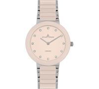 JACQUES LEMANS Damenuhr Monaco Keramik Zirkonia 34 MM 10 ATM mit Edelstahlband 42-7ZA