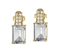Jacques Lemans - Ohrstecker Sterlingsilber vergoldet mit White Topaz - SE-O114F