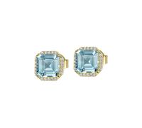 Jacques Lemans Ohrstecker 925er Silber gelbgold, hellblau Damen