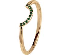 Jacques Lemans - Silberring vergoldet mit Green Onyx - SE-R124F52 - Weite 52