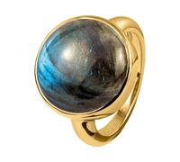 Jacques Lemans - Silberring vergoldet mit Labradorit - SE-R122D56 - Weite 56
