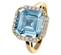 Jacques Lemans - Silberring vergoldet mit Sky Blue Topas - SE-R104G54 - Weite 54