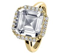 Jacques Lemans - Silberring vergoldet mit White Topas - SE-R104F58 - Weite 58