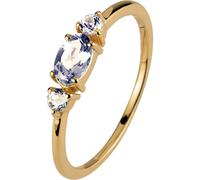 Jacques Lemans - Silberring vergoldet mit White Topaz - SE-R113F54 - Weite 54