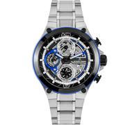 JACQUES LEMANS Herren Analog Quarz Uhr mit Edelstahl Armband mid-39607