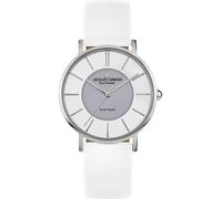 JACQUES LEMANS Damenuhren, Eco Power Uhren Frauen aus massivem Edelstahl mit Apfel-Leder Armband, großes Ziffernblatt, Armbanduhr Damen, Model 1-2113B, Damen Uhren Frauen Uhr Damen schmuck