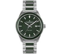 JACQUES LEMANS Herrenuhr, Eco Power Uhren Männer, Chronograph und Armband aus massivem Edelstahl mit Apple-Skin, Herrenuhr großes Ziffernblatt - Suit for Men, Model 1-2116E, Arm Herrenuhr groß