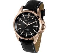 JACQUES LEMANS Herrenuhr Liverpool Automatic Lederarmband massiv Edelstahl ip-rosé 1-1869B