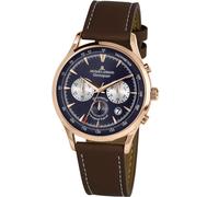 Jacques Lemans Herren Jacques Lemans Chronograph »Retro Classic, 1-2068G« dunkelbraun / blau, Größe One Size, 4763282 Dunkelbraun / Blau One Size