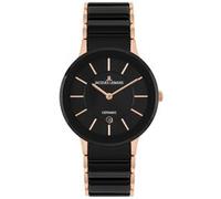 Jacques Lemans Unisex Dublin HighTech Ceramic schwarz / IP-rose (1-1855C)