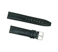 Jacques Lemans Venice Ersatzband Leder schwarz Eidechsenprägung 12151A