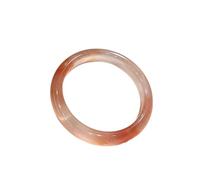 Jade-Armreif mit durchscheinender Pfirsichblüte, 53-64 mm, natürlicher Farbverlauf, rosa-brauner Haaransatz, poliertes rundes Armband für Damen, Geburtstagsgeschenk, 59-60mm, Stein Stein: Goldene