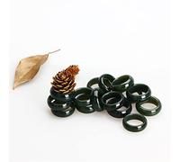 Jade Black Saphir Ring, schwarzer Jade Ring, Fingerring, männlicher und weiblicher Jade Anhänger, Jadeware (Size : Inner diameter16mm)