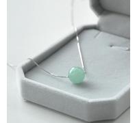 Jade-Halskette for Damen, natürliches 925er Sterlingsilber, grüne Glücksperlen, Jade-Anhänger, Jade-Halskette, Herren-Halsketten, Damen-Anhänger, Jadeit-Jade (Größe pro Perle: 9-10 mm)