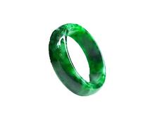 Jade-Ring, natürlicher burmesischer Jadeit-Ring, Schmuck, feiner Schmuck, trocken blühender grüner Fingerring, Smaragd-Herren- und Damenring