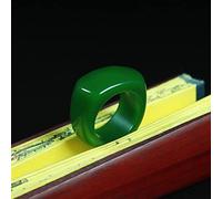 Jade Sattelring Ring Finger männlicher und weiblicher natürlicher Jasper Flache Kante (Size : Inner diameter19mm)