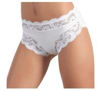 JADEA 3 Paar klassische Damen-Slips aus elastischer Baumwolle, Größe und Modell zur Auswahl, 7% Rabatt auf zwei Produkte und 15% Rabatt auf 3 oder mehr, Weiß-2, L