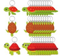 Jadive 30 StückSchlüsselanhänger Filz Rohling Glücksbringer Anhänger Schlüsselanhänger Viel Glück Geschenk Job Abschied Weihnachten für Kollege Mitschüler Lehrer(Schildkröte)