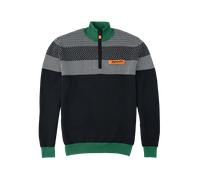 Jägermeister Strickpullover "Troyer" - schwarz (M), 100% Baumwolle
