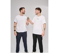 Jägermeister T-Shirt mit Flaschen-Aufdruck, weiß (Xxl)