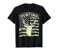 Jagd - Patriotische USA-Flagge Wildlife Deer Hunter T-Shirt