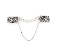 JAGETRADE Pullover Kette Schal Clip Strickjacke Clips Metallschnalle Anhänger Schmuck Frauen Männer Hemdkragen Dekoration Befestigung Kleidung Ornamente Mode