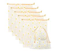 Jagowa 5 wasserdichte Schuh-Aufbewahrungstaschen - 30 x 35 cm, transparente Kordelzugbeutel für die Organisation von Kleidung und Reisezubehör im Gepäck., beige, Modern