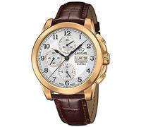 JAGUAR Automatik Herrenuhr Leder Braun - Datum, Saphirglas, Wasserdicht 10 ATM - Elegant - J977/1