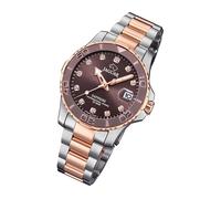 Jaguar Edelstahl Damen Uhr J871/2 Analog Armbanduhr silber rosegold UJ871/2