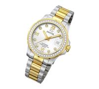 Jaguar Edelstahl Damen Uhr J893/1 Analog Fashion Armbanduhr silber gold UJ893/1