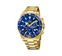 JAGUAR Herren-Armbanduhr Modell J864/2 aus der Kollektion Executive, Gehäuse 43,5 mm, Blau, mit plattiertem Stahlband, Einfarbig, 43.5, Armband