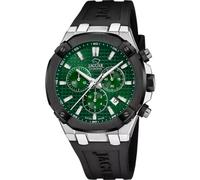 JAGUAR Herren-Armbanduhr J1020/1 Diplomatic Gehäuse aus Edelstahl 316L, silberfarben, Kautschukarmband, Schwarz