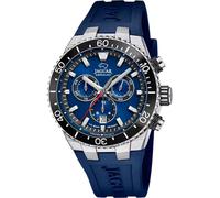 JAGUAR J1021/1 Ceramic Herrenuhr 316L Edelstahlgehäuse Silber Kautschuk Armband Blau