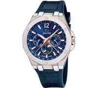 JAGUAR Uhr Für Herren J1040/2 Diplomatic Multi Edelstahl Case BlauLeder Band