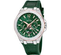JAGUAR Uhr Für Herren J1040/3 Diplomatic Multi Edelstahl Case GrünLeder Band